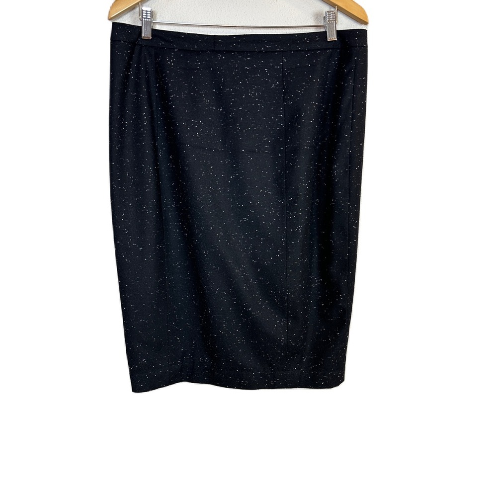 Escada Black Speckled Pencil Skirt Women’s Sz XL US / 46 FR